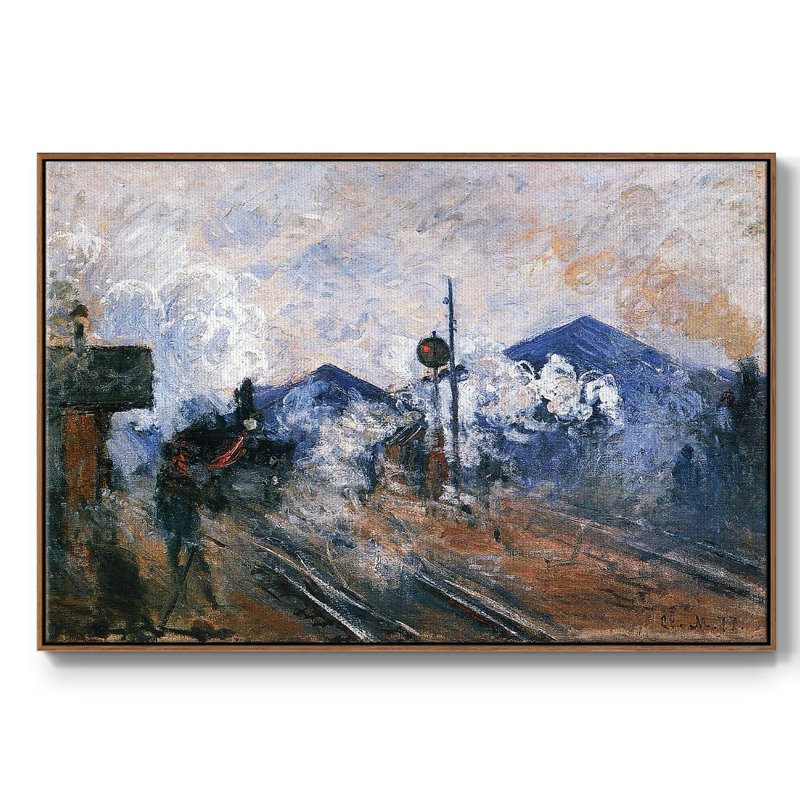 Saint, H 27 po x l 41 po x P 2 po, Toile avec cadre noyer