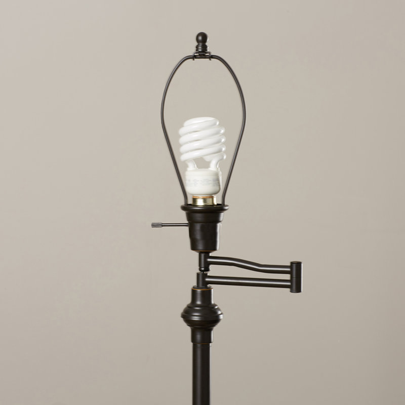 Herrington 59'' Swing Arm Floor Lamp, Dark Bronze