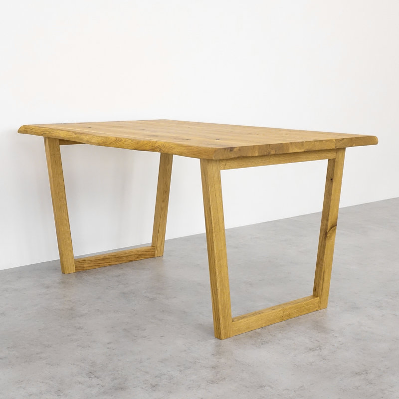 Iyana Oak Solid Wood Dining Table, Natural Wood, H75 x L160 x W90cm