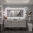 Molly Front & Back LED Anti-Fog Tempered Glass Wall Bathroom Vanity Mirror - UL Certified-111627167