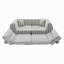 Canapé tissé à compression en chenille rayée, canapé compact à rangée droite avec éponge haute densité-133138317