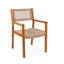 2 chaises de salle à manger tressées brunes - bois et corde