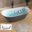 67" x 30" Freestanding Soaking Acrylic Bathtub Contemporary Adjustable Stand Alone Tub Oval Shape-100140369
