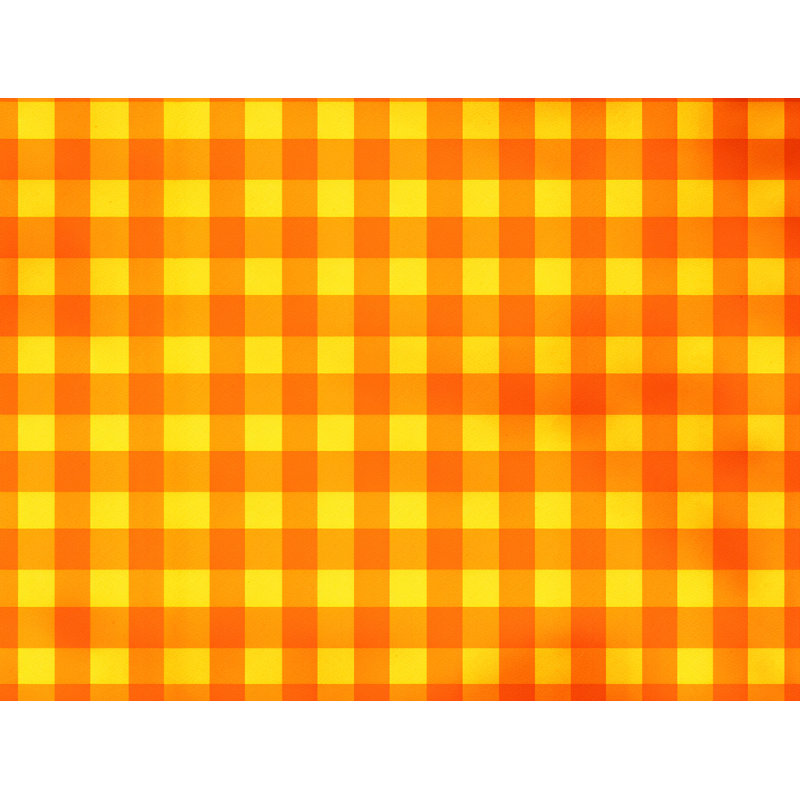 Gingham Comforter, Orange/Yellow, King Comforter
