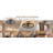 21" Caged Flush Mount Ceiling Fan with LED Light and Remote Control