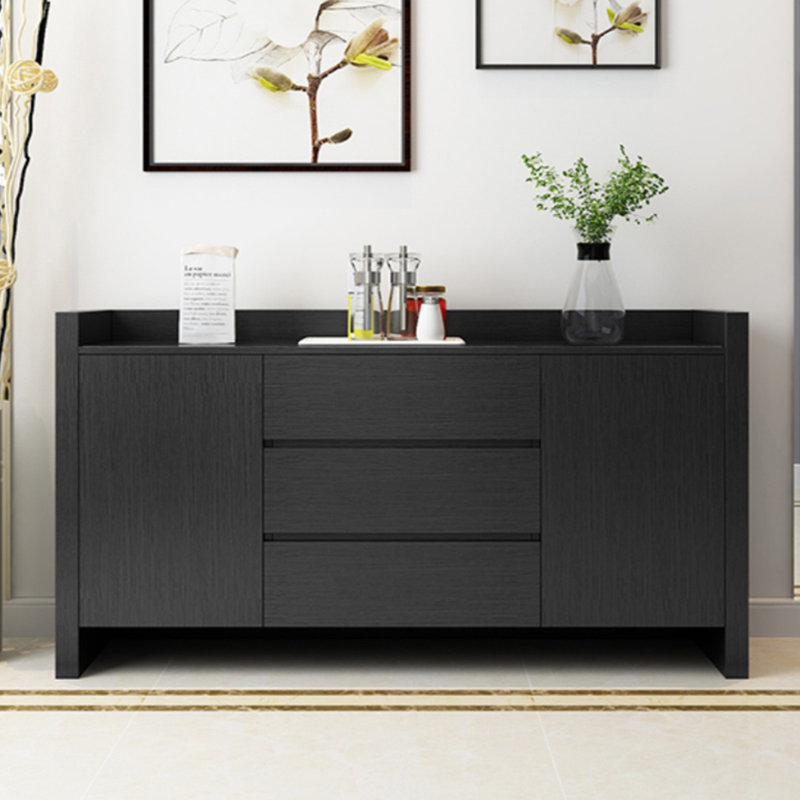 Buffet Nihasvi, H 33,46 po x l 70,86 po x P 15,75 po, Noir