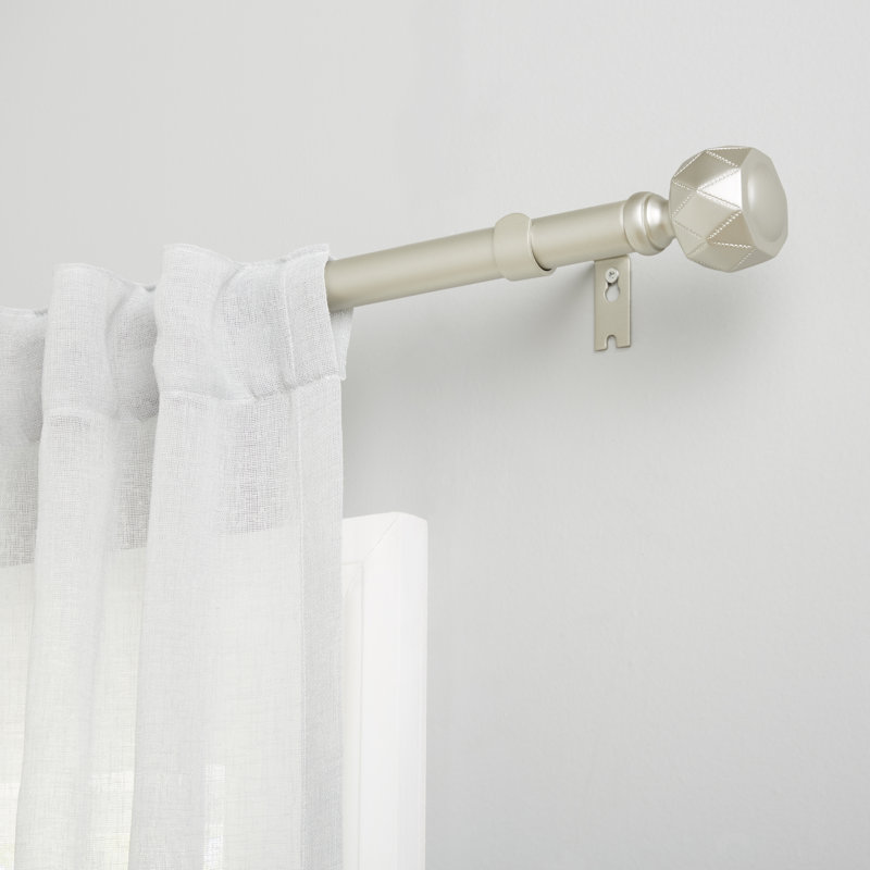 Amalgamated Textiles Adjustable Single Curtain Rod