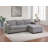 L-Shaped Sectional Sofa 2pc Square Arms Plastic Legs right Arm Chaise Left Arm Sofa-936074941