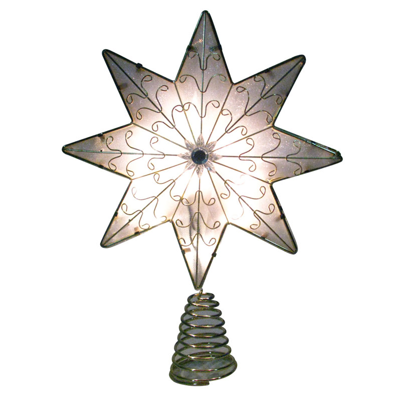 8 Point Shimmer Wire LED Tree Topper