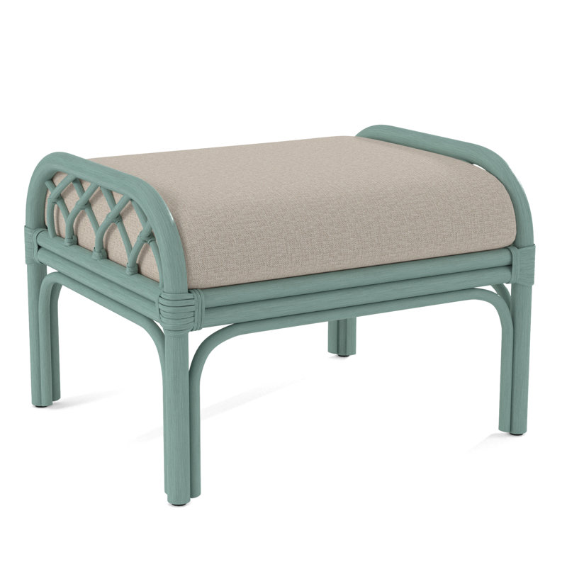 Edgewater Ottoman, Beige Performance Fabric; 0851-73, Coffee