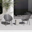 Chaises d'appoint contemporaines d'intérieur et d'extérieur contemporaines en plastique résistant aux intempéries, chaises d'appoint décoratives en forme d'œuf avec siège perforé pour patio, balcon, salon, véranda et bord de piscine, gris-1547569458