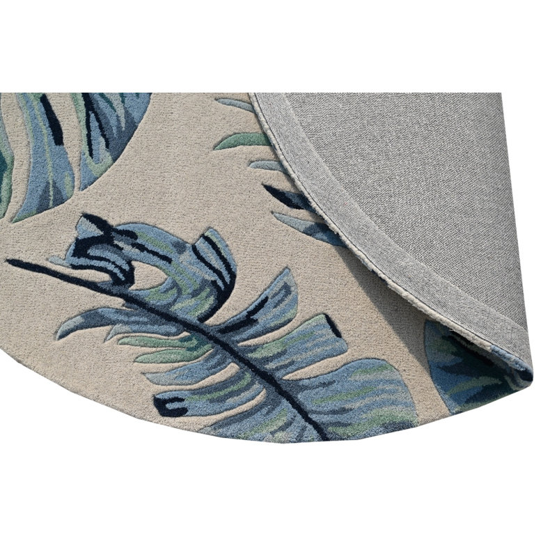 Tapis en laine touffeté à la main Angelissa, Rond 7 pi 6 po