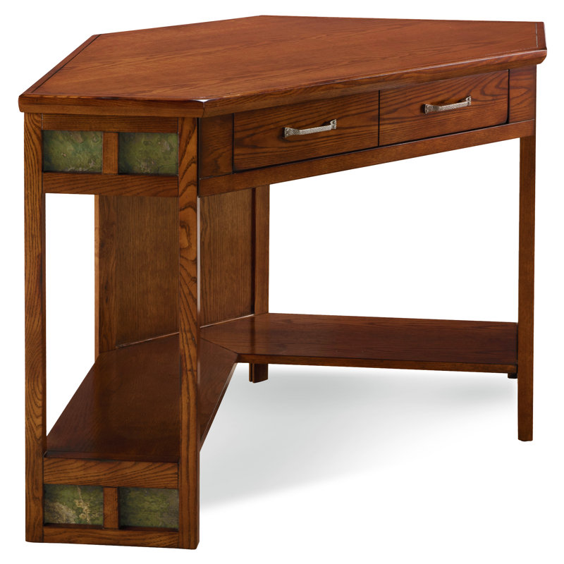 Moorton Corner Computer Desk Made with Solid Wood, Brown