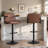 Velvet Bar Stools Set Of 2 Swivel Counter Height Barstools With Back And Arms Modern Adjustable Bar Stool Chairs With Metal Base For Kitchen Island Home Bar Dining Room-1183598330