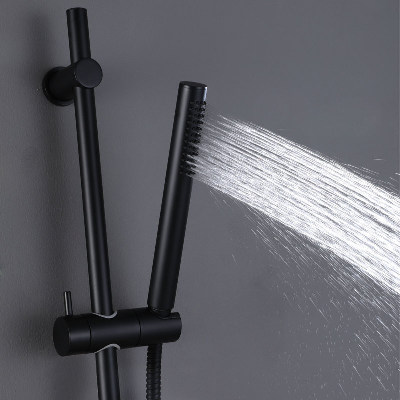 Pomme de douche à main standard, Noir mat
