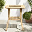 Tables de patio avec rangement, table de balcon moderne en métal et osier