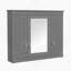 Armoire de salle de bain murale avec porte miroir, armoire de rangement murale avec 4 tablettes