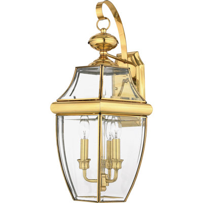 Lanterne murale d'extérieur biseautée à 3 ampoules H 22,5 po Ateeq