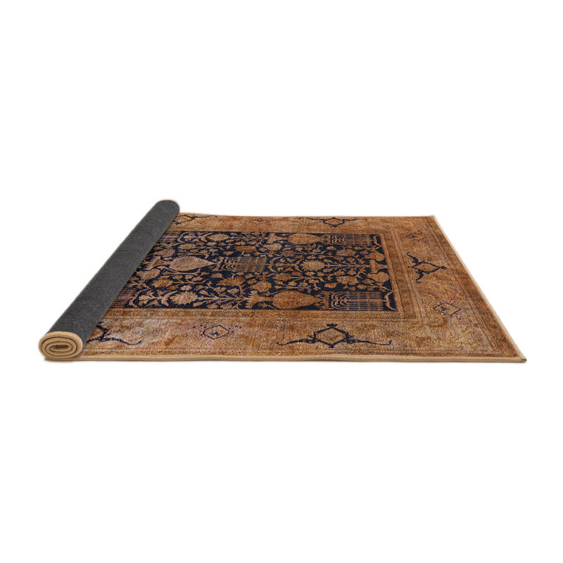 Tapis oriental brun / noir, Rond 4 pi