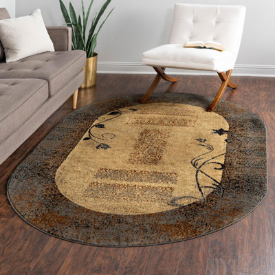 Apex Abstract Beige/Brown Area Rug