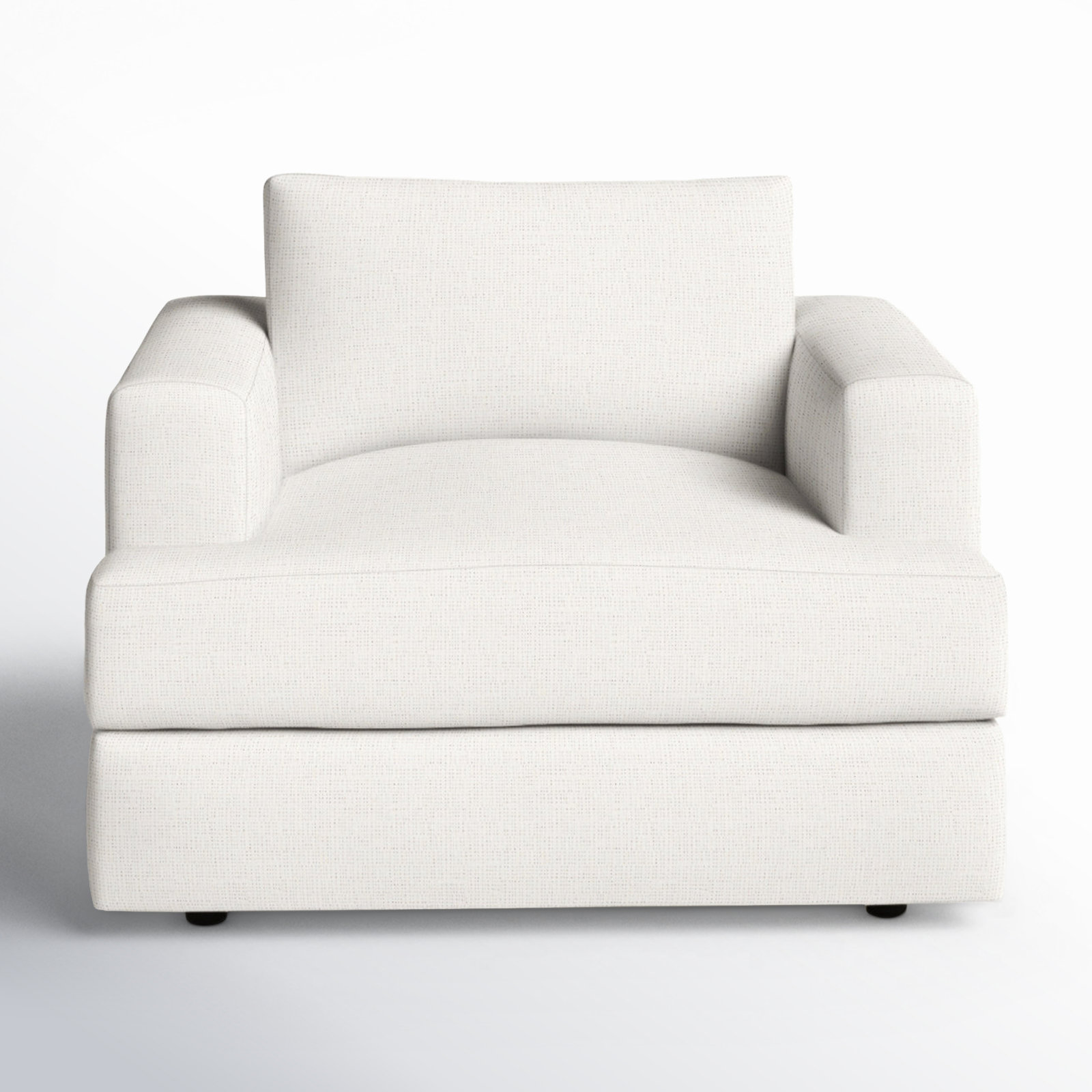 Cayden Upholstered Accent Chair, Drusky Moonglow Sustain® Basketweave