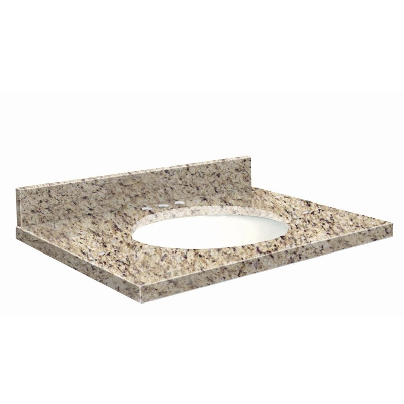 Transolid 25-in Uba Verde Granite Single Sink Bathroom Vanity Top Transolid 25-in Uba Verde Granite Single Sink Bathroom Vanity Top
