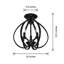 Plafonnier encastré noir antique à 3 lumières 14 po Nikodemos-1073854032