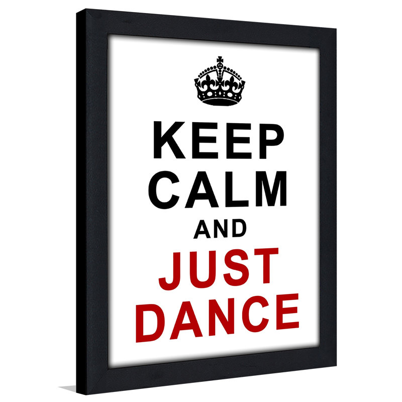 « just danse », art textuel encadré, H 37,5 po x l 25,5 po x P 1 po