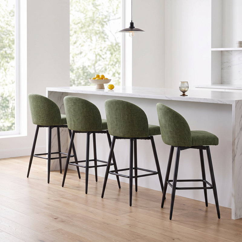 Tabouret de bar et de comptoir pivotant, Vert