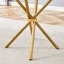 Ensemble de salle à manger 4 pièces avec table ronde en verre trempé et chaises - Style moderne luxueux