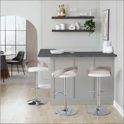 Repose-pieds de tabouret de bar réglable - ensemble de 2