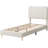 Twin XL Bed Frame, Boucle Upholstered Platform Bed with Wave Headboard for Girls/Kids, Easy Assembly, Wooden Slats Support, No Box Spring Needed, Beige-432198678