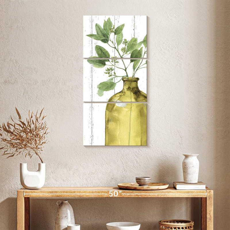 Mixed Greens XLIX, 38" H x 18" W