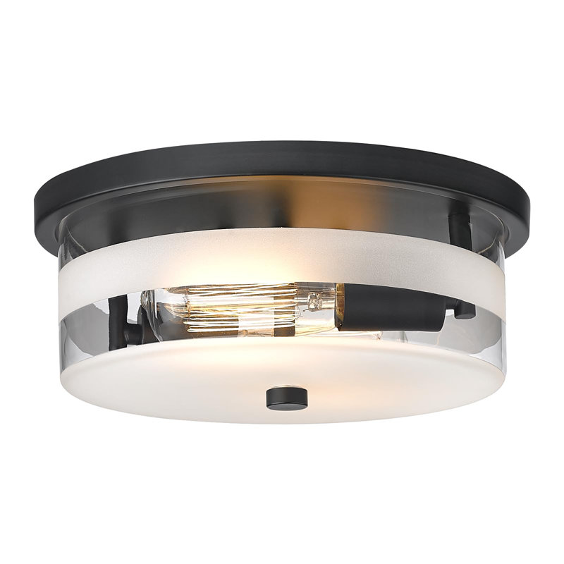 Flush Mount Ceiling Light with Frosted Glass Shade
