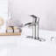 Robinet cascade à poignée simple, compatible multi-trous, avec plaque de pont et trop-plein-130549976