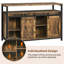 Industrial TV Stand Media with Sliding Barn Doors for 55 Inch TV