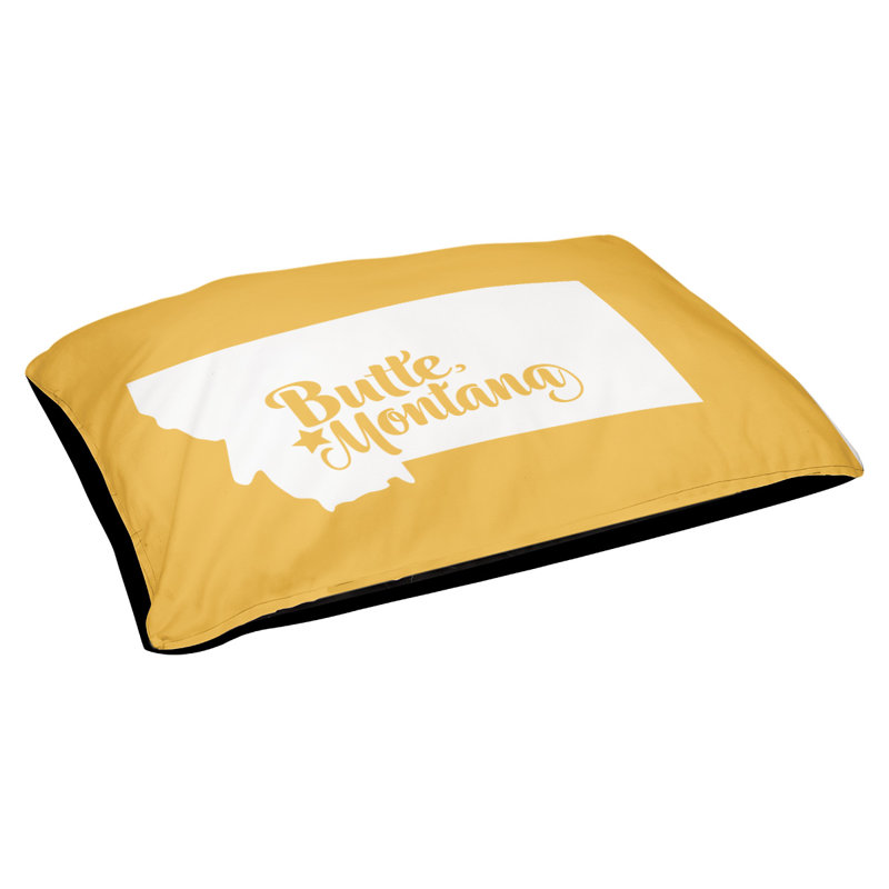 Coussin stylisé montana Butte, Moyen (L 30 po x l 40 po), Jaune