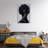 Senior Black Woman Fashion Afro Hairstyle Wall Art Poster Frame Poster Living Room Abstract African American Painting 16X24in Wood Framed