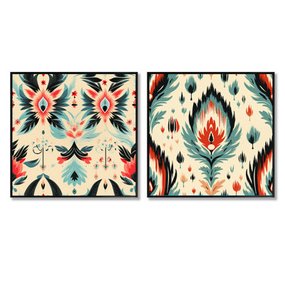 Elouan - Ensemble de 2 collages de formes carrées abstraites