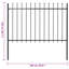 Weldona 2D Garden 1 'x 6' (0.03m x 2m) picket fence panel