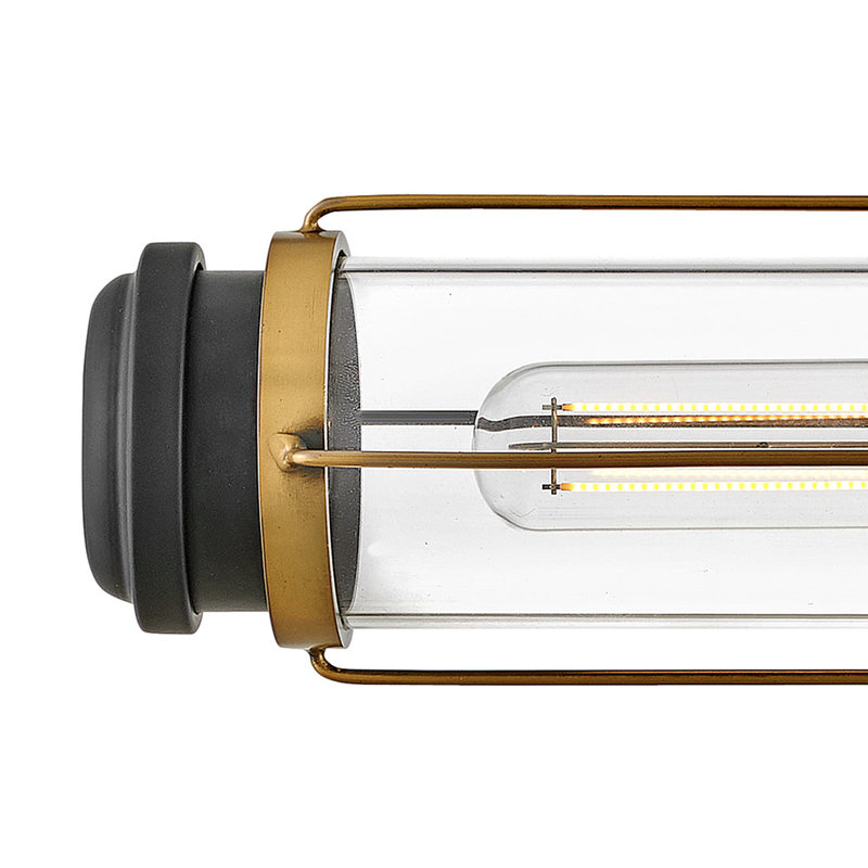 Masthead Heritage Brass 2-Light Outdoor Vanity with Clear Glass