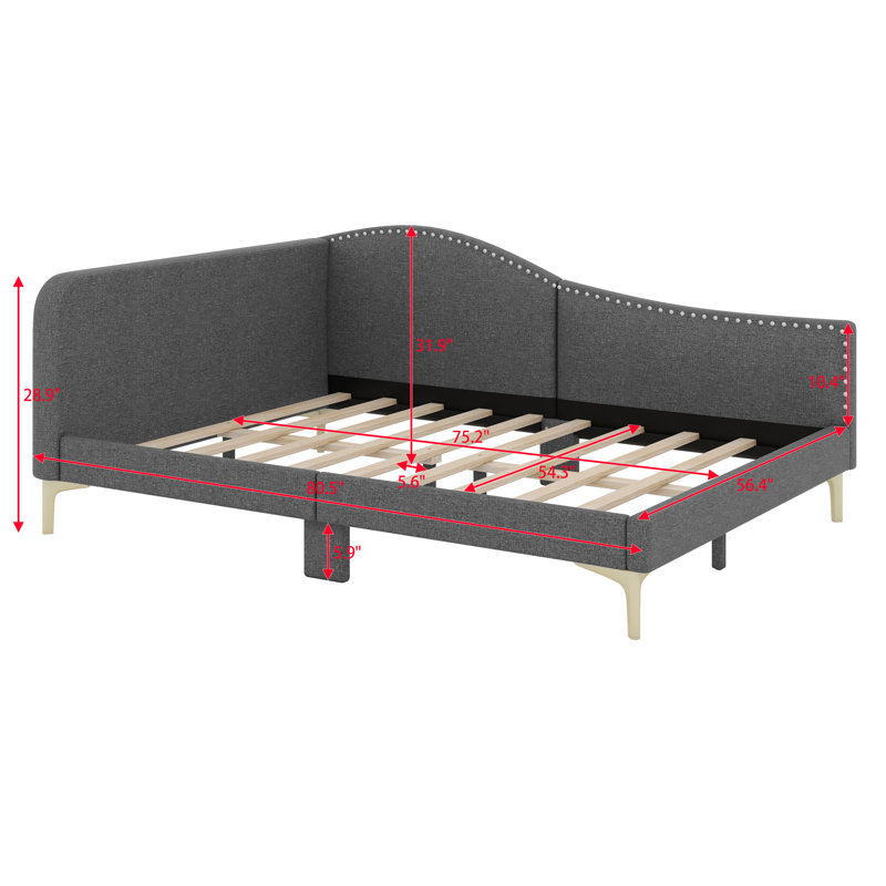 Fiton Panel Bed, Gray