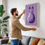 Purple Whimsy Minimalist - Wrapped Canvas-767021031-767021036