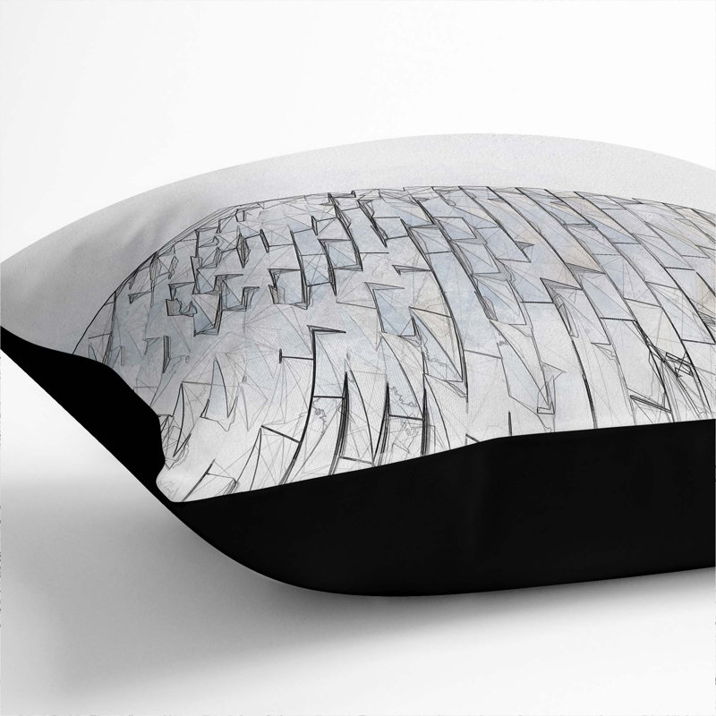 Square Throw Cushion, Black, 55cm H x 55cm W x 20cm D