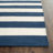 Brookvale Striped Handmade Flatweave Cotton Navy/Ivory Area Rug-191182578