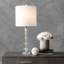 Lampe de table transparente 27 po Fike