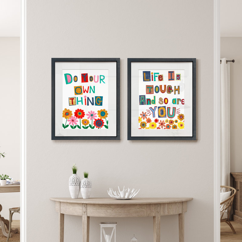 « Positive Power II », ensemble de 2 reproductions d’art textuel sur papier