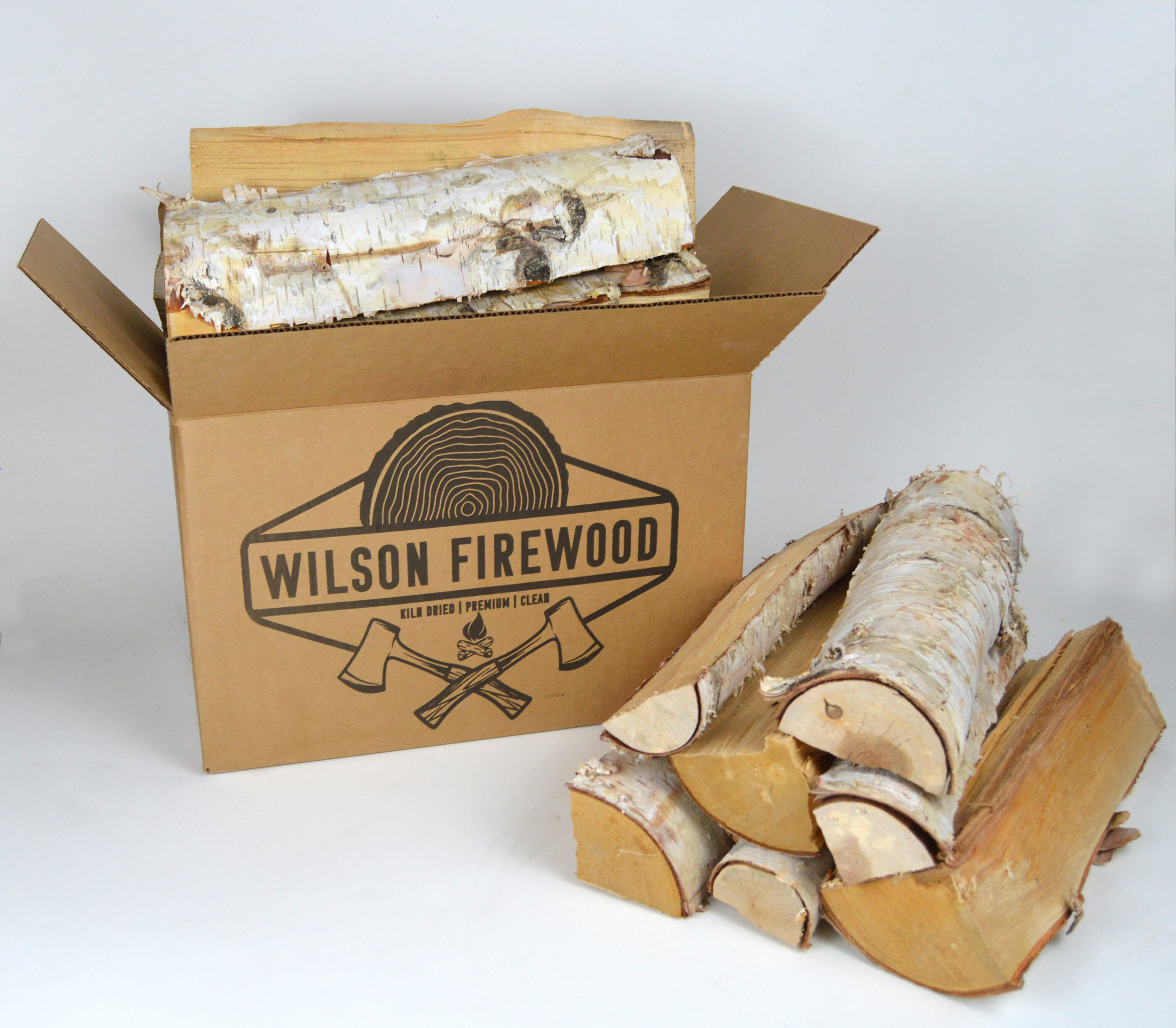 Wilson Enterprises White Birch Log Set for Fireplace