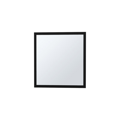 Armoire à pharmacie à miroir H 21,1 po x l 19,7 po pour salle de bain et cuisine, porte-serviettes de cuisine à 4 tablettes avec branchement noir