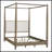 Canopy Bed Queen Brown See below
